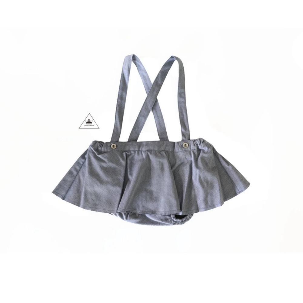 Stylish Gray overall dress by boutique brand, Message In A Bottle